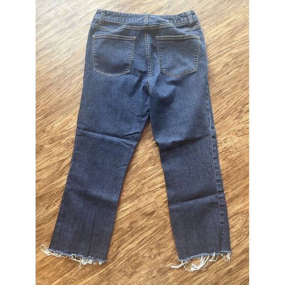 Talbots Womens Capris Raw Edge 30x24 Blue Jeans Denim - Picture 3 of 6